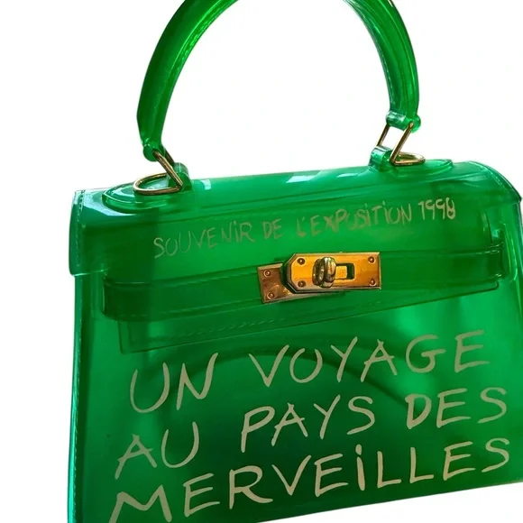 Green Transparent Handbag - Picture 2 of 5
